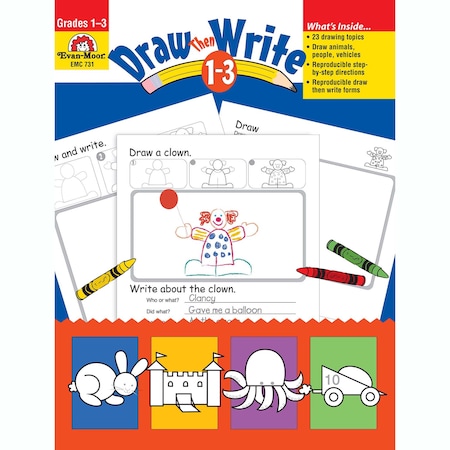 Evan-Moor Educational Publishers Draw.Then Write, Grades 1-3 EMC-731